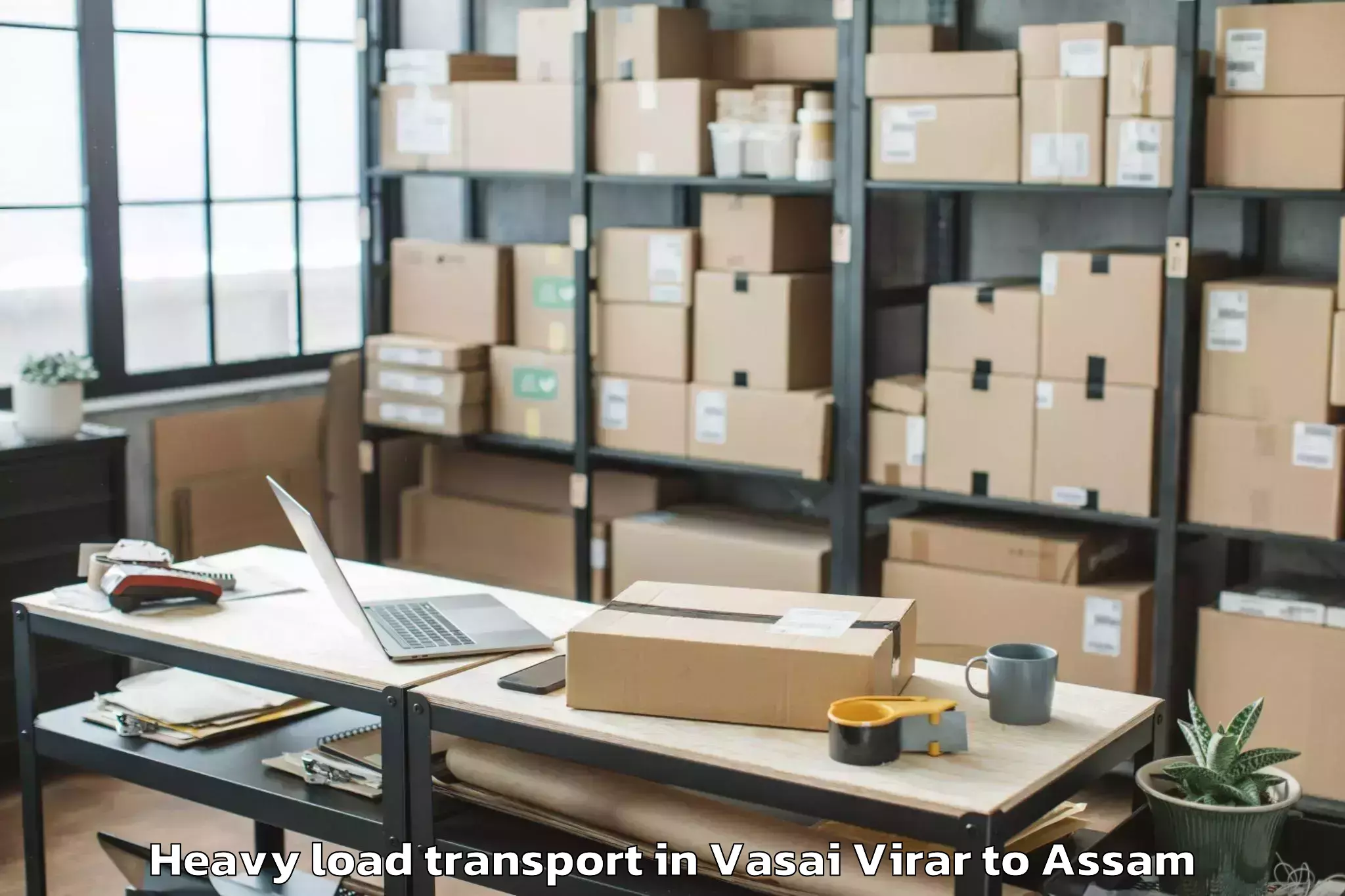 Easy Vasai Virar to Tezpur University Heavy Load Transport Booking